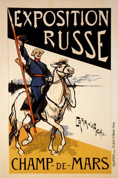 Plakat für eine russische Ausstellung im Champs de Mars, Paris, ca. 1910 von Emmanuel Poire Caran D